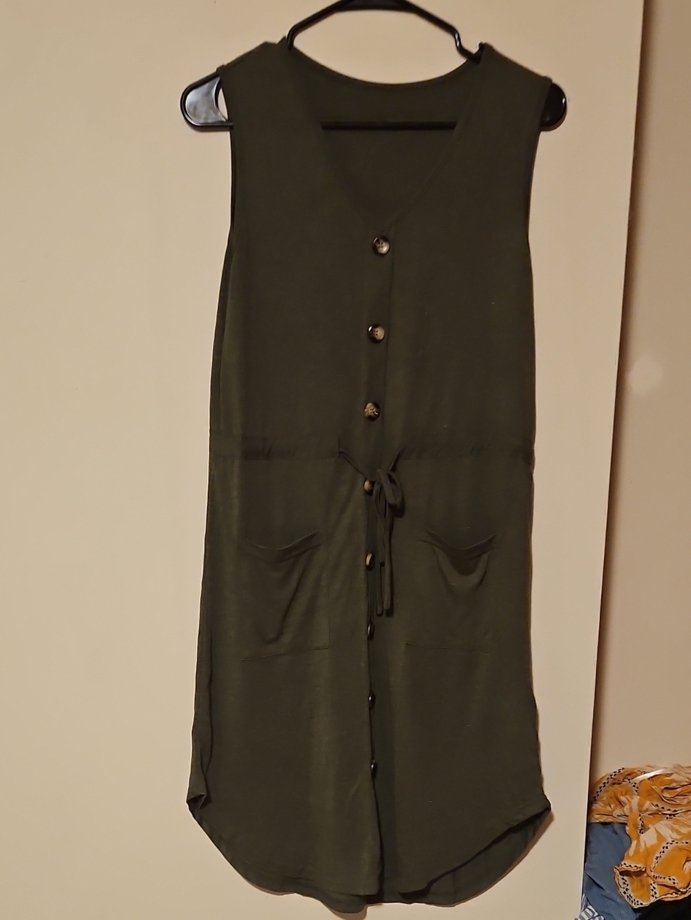 Cupshe Olive Green Button-Front Swim Coverup
